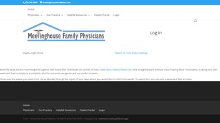 
                            2. Log In | MeetingHouse Family Physicians - Meetinghouse Family Physicians Portal