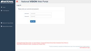 
Log In - National VISION Web Portal - National Air Cargo  

