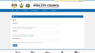 
                            2. Log in | Official Portal of Ipoh City Council (MBI) - Mbi Malaysia Portal