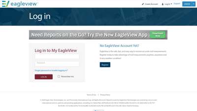 Log In or Create a New Account - EagleView Technologies