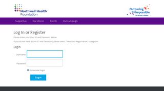 
                            7. Log In or Register - Northwell Health Foundation - Northwell Health Intranet Portal