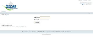 
Log in - OSCAR Canada Users Society  
