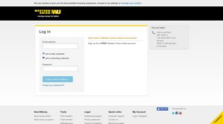 Log In - Register | Western Union - Westernunion Com Au Portal