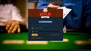 Log In · Replay Poker - 888 Poker Lobby Portal