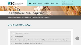 
Log in through CUHK Login Page | Information Technology ...  
