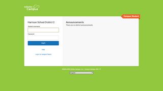 
                            2. Log in to Campus Student - Harrison School District - Harrison ... - Infinite Campus Student Portal D2