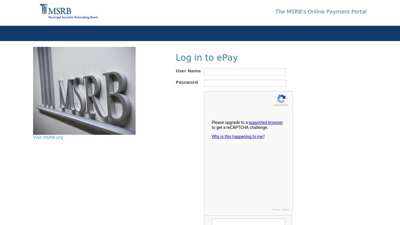 Log in to ePay - Municipal Securities Rulemaking Board