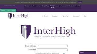
                            1. Log in to InterHigh School - Inter High Parent Portal