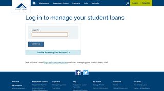 
                            6. Log in to manage your student loans - Great Lakes - Tuition Options Student Portal