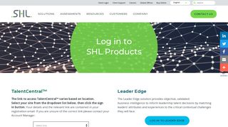 Log in to SHL Products - SHL - Select2perform Portal