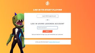 
                            3. Log In To Start Playing - Login | Legends of Learning - Legends Of Learning Student Login