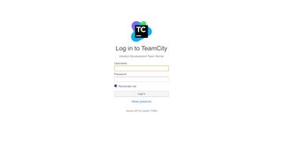 Log in to TeamCity — TeamCity