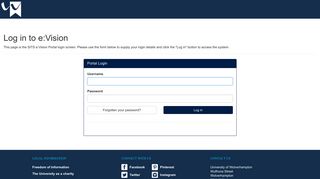 
                            1. Log in to the portal - University of Wolverhampton - Wolverhampton University Evision Portal