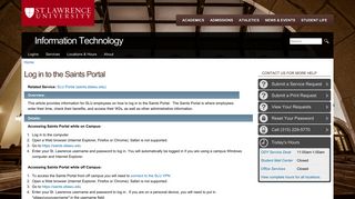
                            6. Log in to the Saints Portal - St. Lawrence University - St Lawrence University Email Portal