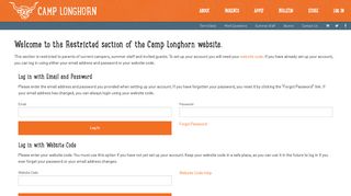 
Log In to Your Account | Camp Longhorn - Camp Longhorn  
