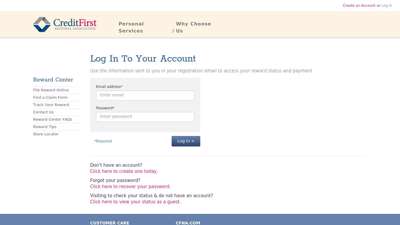 
                            3. Log In To Your Account - CFNA Rewards Center
