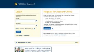 
Log in to your account > FortisBC  
