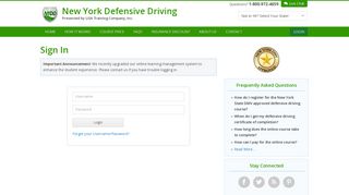 
Log In To Your Account | New York Defensive Driving  
