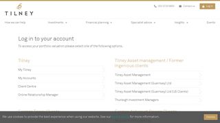
                            1. Log in to your account - Tilney - Tilney Portal