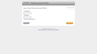 
Log In to your Pearson Account Profile
