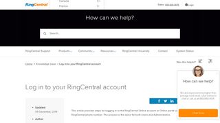 
                            3. Log in to your RingCentral account - RingCentral Support - Service Ringcentral Com Admin Portal