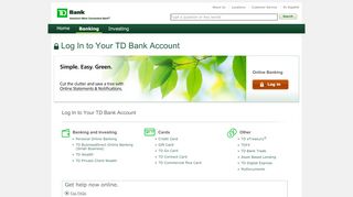 Log In to Your TD Bank Account  TD Bank