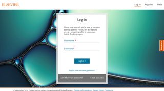 
                            8. Log In - Track your accepted article - Elsevier - Evise Author Login