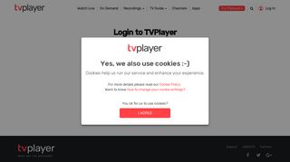 
Log In - TVPlayer: Watch Live TV Online For Free
