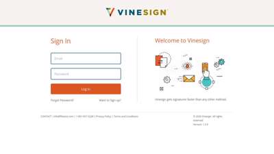 Log in - VineSign