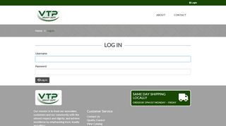 Log in | VTP Heavy Duty - Vtp Portal