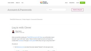 
                            3. Log in with Clever – ThinkCERCA Resources - Thinkcerca Student Portal
