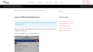 
                            6. Log into a Different Facebook Account – Mevo Camera - Welcome To Fb Portal & Logout Learn More