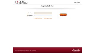 
                            1. Log into GoBroker - Gore Mutual Broker Portal