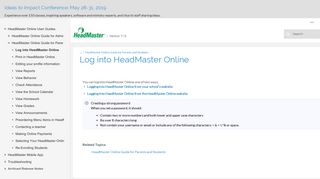 
                            1. Log into HeadMaster Online - ACS Technologies Help Center - Secure Headmasteronline Com Login