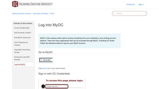 
                            2. Log into MyOC – Oklahoma Christian University - My Oc Edu Portal