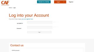 
                            4. Log into your CAF Account | Charities Aid Foundation