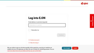 Log into your E.ON account - E.ON