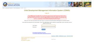 
                            4. Log on - CDMIS (CA Dept of Education) - CA.gov - Cdmis Login