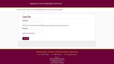 
                            3. Log On - Central Michigan University