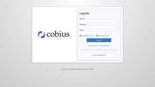 Log On - Cobius Healthcare - Cobius Login