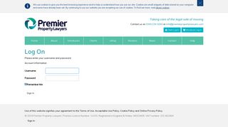 
Log On - Premier Property Lawyers  
