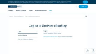 
                            1. Log on to Business eBanking - Danske Bank - Danske Bank Business Portal