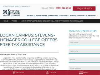 
                            3. Logan Campus: STEVENS-HENAGER COLLEGE OFFERS FREE TAX ...