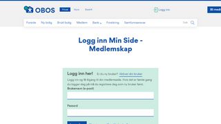 Logg inn Min Side - Medlemskap - Obos - Obos Portal