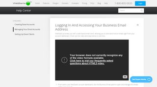
                            3. Logging In And Accessing Your Business Email Address ... - Webstarts Email Portal