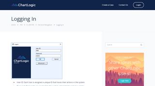 
Logging In | ChartLogic Help Center  
