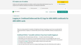 
                            4. Logging in: Creditcard Online and the ICS App for ABN AMRO ... - Abn Amro Credit Card Online Portal
