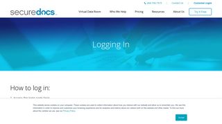 Logging In | SecureDocs - Secure Docs Login