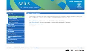 Logging in to your library account - SALUS - LibGuides at ... - Sa Health Staff Email Portal