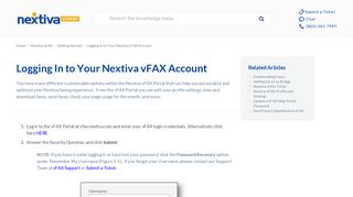 Logging In to Your Nextiva vFAX Account  Nextiva Support